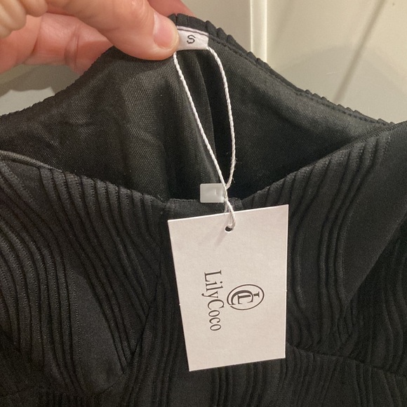 NWT Little Black Cocktail Dress size small mini textured fabric / lined - Picture 2 of 5